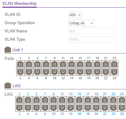 untag VLAN 400 members